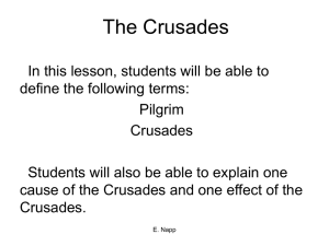 The Crusades - White Plains Public Schools