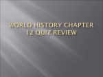 CH 12 quiz review - East Richland Christian Schools