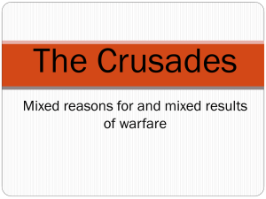 The Crusades - WBR Teacher Moodle