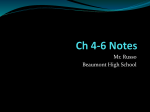 Chapter 4 Notes - Beaumont High School