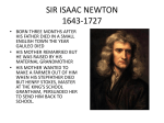 SIR ISAAC NEWTON