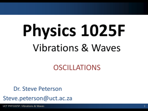 PHY1025F-2014-V01-Oscillations-Lecture Slides