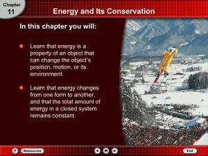 Conservation of Energy