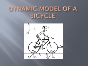 Dynamic model of a bicycle Introduction