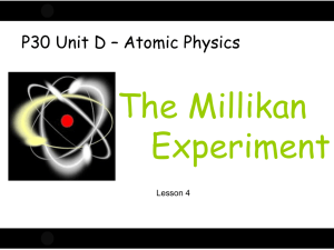 The Millikan Experiment