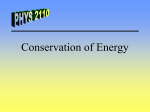 Conservation of Energy - Cedarville University