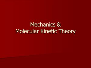 Mechanics & Molecular Kinetic Theory