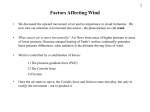 Factors Affecting Wind - School of Engineering