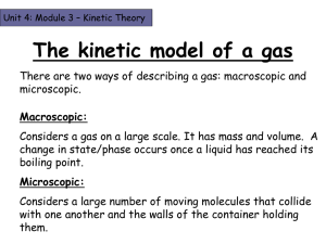 Kinetic Theory of an Ideal Gas