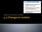 4.1 Changes in motion