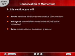 Momentum and Its Conservation