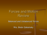 Forces and Motion Review