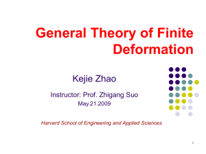General Theory of Finite Deformation