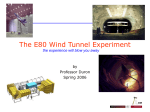 The E80 Wind Tunnel Experiment