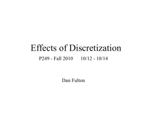 PowerPoint Presentation - Effects of Discretization