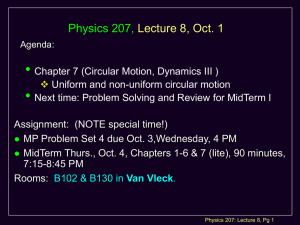 Physics 207: Lecture 2 Notes