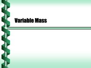 Variable Mass - Northern Illinois University