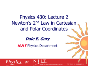 Newton`s 2nd Law in Cartesian and Polar Coordinates