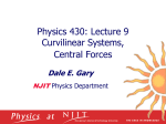 Curvilinear Systems, Central Forces
