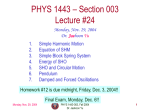 PHYS 1443 – Section 501 Lecture #1