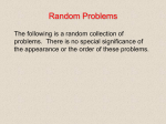 Random Problems
