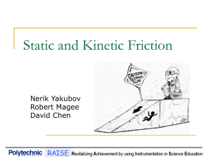 Static and Kinetic Friction