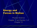 Energy and Forces in Motion MS