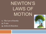 Newton`s Laws of Motion - Madison County Schools