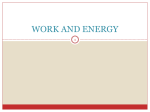 Work and Energy