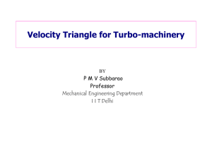 Velocity Triangles for Turbo