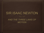 and the three laws of motion