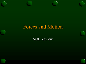 Force and Motion Review Questions