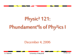 PowerPoint - UMD Physics