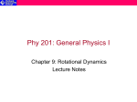 Phy 201: General Physics I