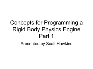 The Basics of a Rigid Body Physics Engine