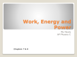 Work, Energy and Power