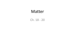 Unit 5 Matter Ch 18,19,20