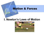 I. Newton`s Laws of Motion