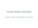 Circular motion and Orbits - Lesson 1