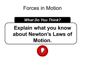 Forces in Motion