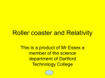 Roller coaster and relativity - Teachnet UK-home