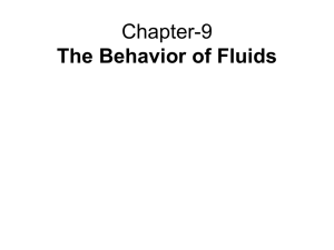 Chapter-9 The Behavior of Fluids
