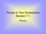 Forces in Two Dimensions Section 7.1