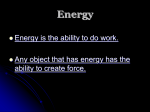 Energy - Dr. Haleys Physics Class