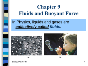 Fluids and Buoyant Force