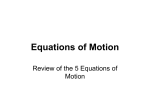 Lesson 2 - Equations of Motion