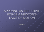 Effective Force & Newton`s Laws