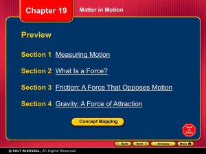 Section 3 Friction: A Force That Opposes Motion Chapter 19
