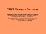 TAKS Physics Review (Objective 5)