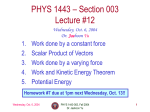 PHYS 1443 – Section 501 Lecture #1